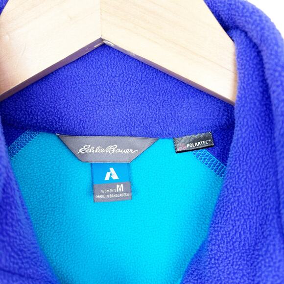 Eddie Bauer First Ascent Blue Purple Fleece Full Zip Sz M - Picture 2 of 5